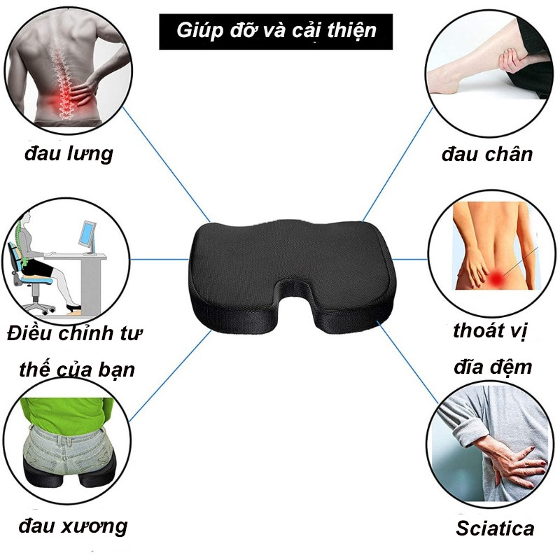 Đệm Lót Ghế Ngồi Văn Phòng，Đệm ghế bằng mút hoạt tính, đệm lưng, đệm thắt lưng, ghế gối, gối, giảm đau thắt lưng