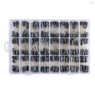 500 Chiếc 24 Giá Trị Nhôm Tụ Điện Phân Các Loại Bộ 10V 16V 25V 50V Kim Loại Điện Phân Tụ Phạm Vi 0.1uF-1000uF Có Vỏ Nhựa