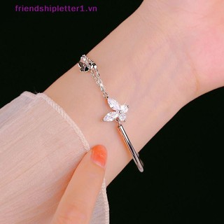 {FH Fashion} Vòng tay dây chuyền nhiều lớp màu bạc Zircon sáng bóng dành cho nữ Phụ kiện tay thời trang Trang sức.