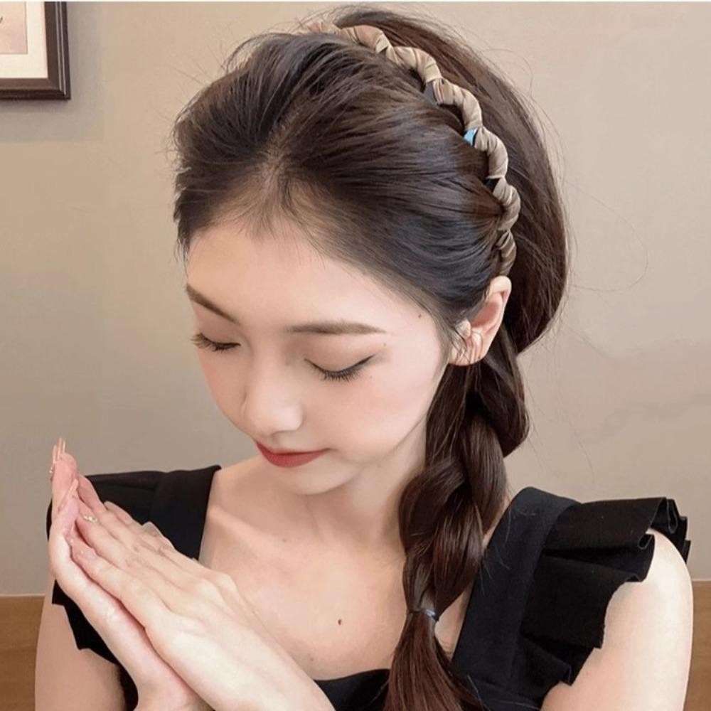 Vòng buộc tóc YMIFI - Băng đô thể thao chống trượt màu trơn, thời trang dành cho nữ