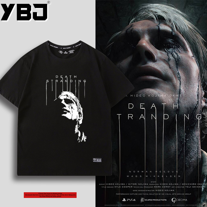 P PS4 Game Death Stranding Death Stranding Hàng hóa Áo thun ngắn tay Nam Dạo phố Thời trang độc đáo