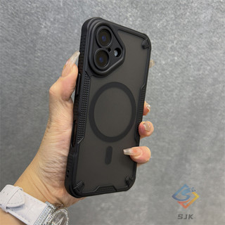 Ốp lưng chống rơi từ tính mỏng mới cho iPhone 16 Pro Max 15 14 13 12 Pro Max & Plus series | Ốp lưng cứng mờ lỗ ống kính không bị cản trở
