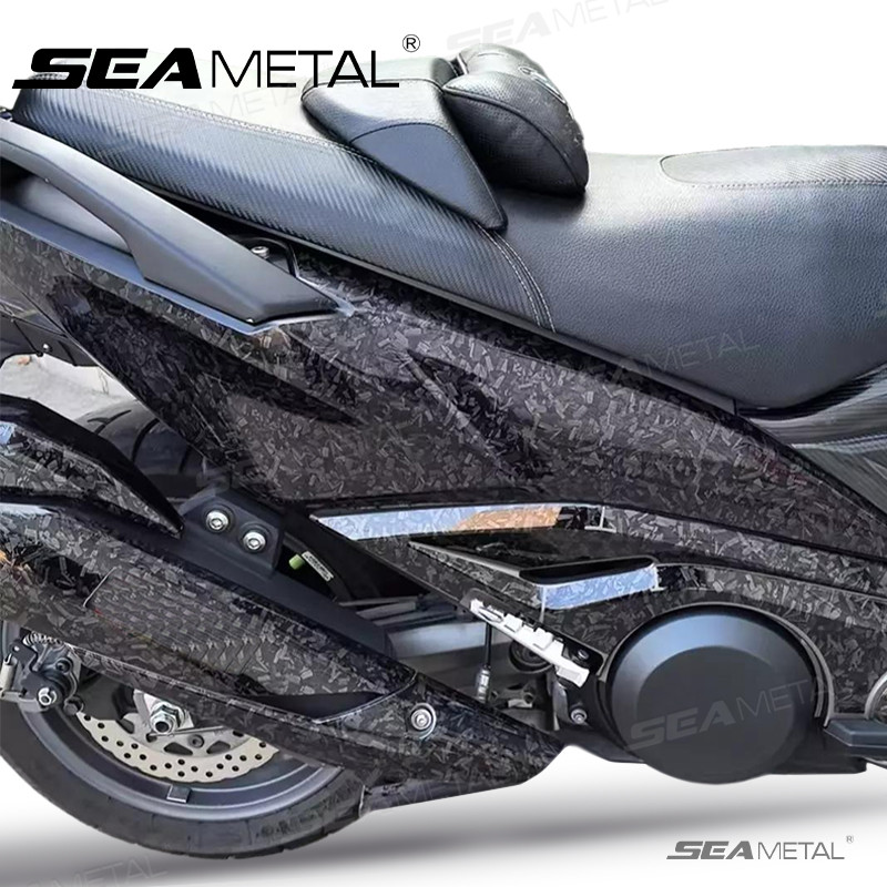 Seametal Xe Ô Tô Sợi Carbon Bảo Vệ Phim PET Bóng Rèn Bọc Miếng Dán Tự Dính Xe Máy Xe Máy Decal Bọc