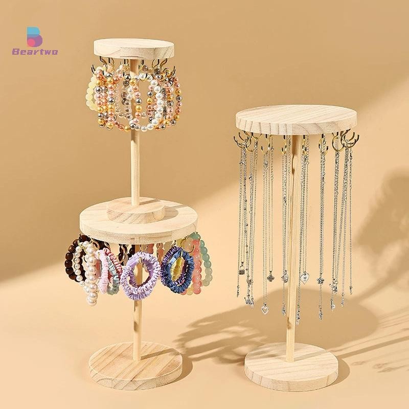 < Beartwo > Trang Sức Người Tổ Chức Trưng Bày Vòng Cổ Giá Đỡ Vòng Cổ Móc Treo Trang Sức Trưng Bày Đứng Dây Chuyền Bông Tai Mặt Dây Chuyền Vòng Tay Cho Đẹp