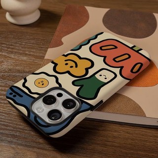 Ốp điện thoại 2 trong 1 Cartoon Flower tương thích với iPhone 15 Pro Max, Apple 17 16 14 Plus 11 / 12 / 13 Pro Max, vỏ bảo vệ chống sốc mới
