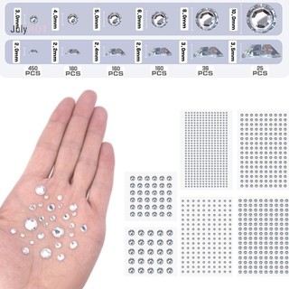 Julyhot Tự Dính Mặt Tóc Đá Quý Kim Cương Giả Pha Lê Miếng Dán Trang Sức Cơ Thể Nhãn Dán Trang Điểm Thủ Công Trang Trí Nhà Miếng Dán Massivedeals