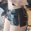Quần Short trang điểm IAPPORTUNIA, Thắt lưng da Pu Giày bốt siêu ngắn eo thấp, Thời trang Spice Girl Y2k Vintage Quần ngắn gợi cảm dành cho nữ
