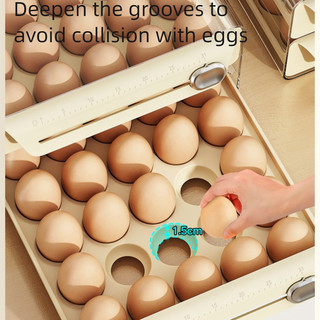 Hộp Bảo Quản Nhà Bếp Chất Liệu PET Hộp Bảo Quản Trong Suốt Loại Ngăn Kéo Hộp Bảo Quản Trứng Thiết Kế Xếp Chồng