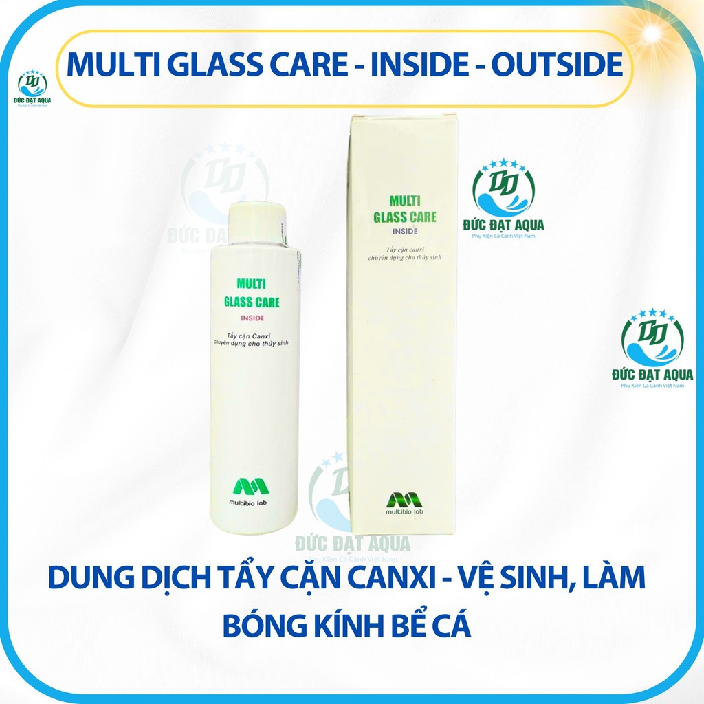 Tẩy Cặn Canxi Multi Glasscare INSIDE chai 60ml & 150ml OUTSIDE Làm Bóng Kính Bể Cá 150ML 3