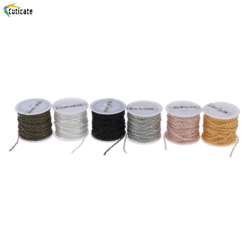 Cuticate 10 Yards / Cuộn Hình Bầu Dục Mở Rộng Trang Sức Dây Xích Đuôi Liên Kết Trang Sức Phát Hiện