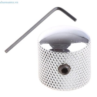 Charmantcc1 Núm Nút Âm Lượng Vòm Núm Cho Đàn Guitar Bass FD TL Kim Loại Chrome