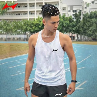 Hells Track and Field Vest Men's and Women's Sports Marathon Sports Running Competition Suit Workout Sleeveless Vest Three Points o5D7