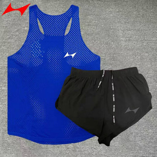 Hells Track and Field Vest Men's and Women's Sports Marathon Sports Running Competition Suit Workout Sleeveless Vest Three Points o5D7