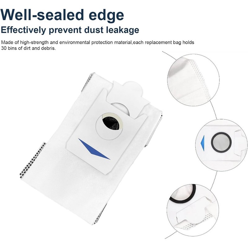 6 Túi Bụi Cho X5 Pro / X5 Omni / X2 Omni / X2 / X2 Pro / DEX86 Robot Hút Bụi Linh Kiện Thay Thế