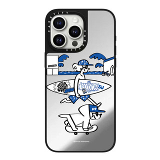 Trượt Ván Chó Gương Cứng Ốp Lưng Điện Thoại iPhone 17 Pro Max 16 Plus 15 14 13 12 11 Ốp Lưng Chống Sốc Phía Sau Acrylic Vỏ