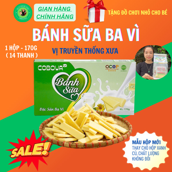 Hộp Bánh Sữa Ba Vì Truyền Thống Ít Đường Nguyên Chất Con Bò Vàng COBOVA ...