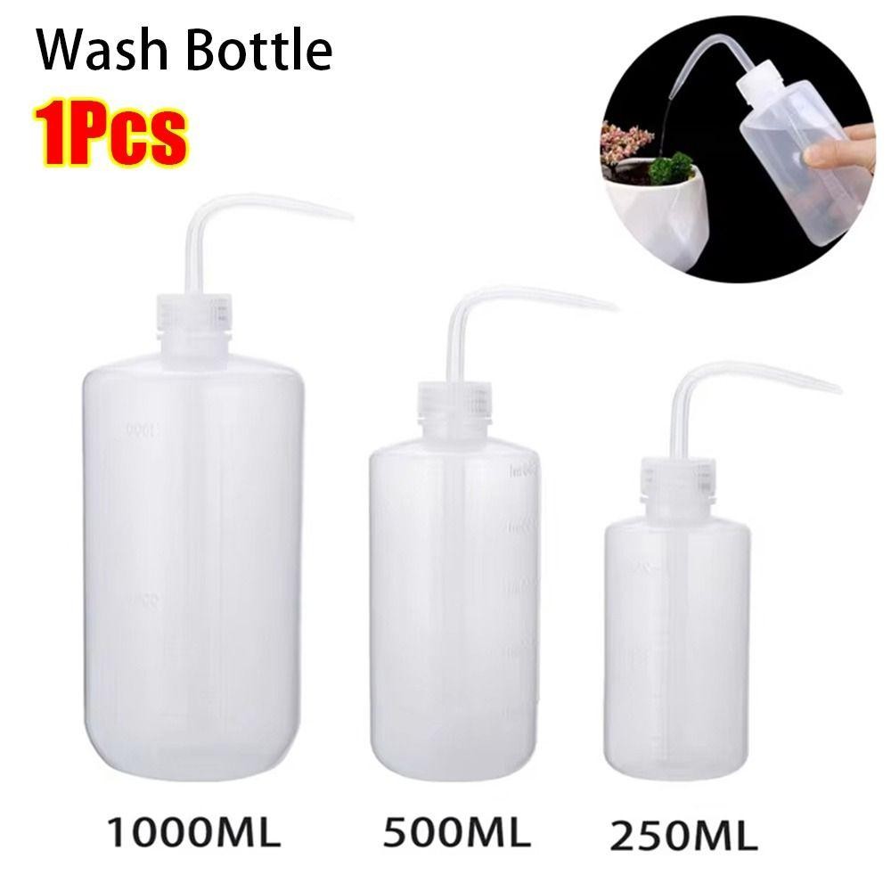 UMISTY 1 Chai Đo Phòng Thí Nghiệm, Chai Rửa Đo Màu Trắng, Giặt Nhựa Sạch 250 / 500 / 1000ml Chai Bóp Hình Xăm Đồ Trang Điểm