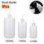 JKDESIGN 1 Chai Rửa, Chai Đo Phòng Thí Nghiệm Nhựa Đo, 250 / 500 / 1000ml Giặt Sạch Hình Xăm Trắng Bóp Chai Đồ Trang Điểm