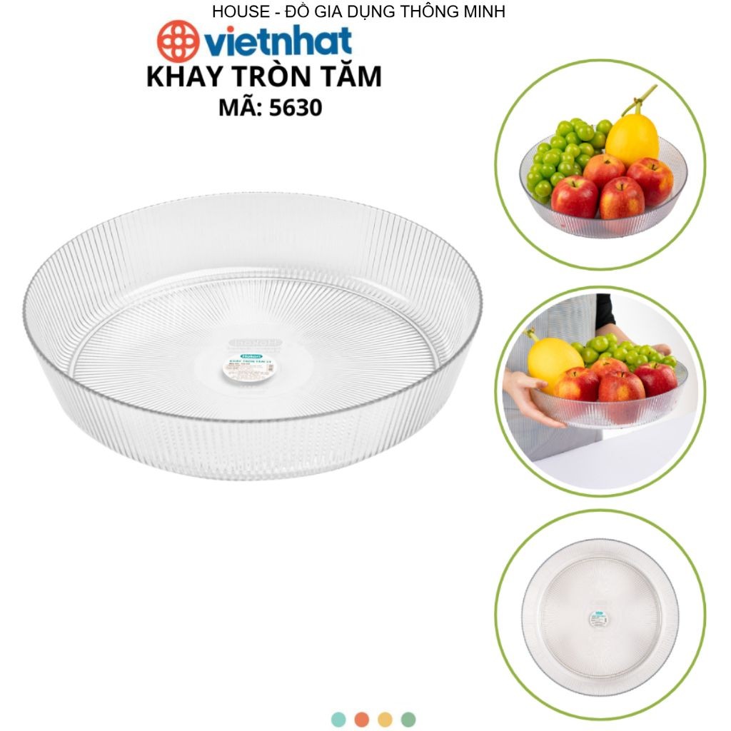 Khay Tròn Tăm Sắp Xếp Hoa Quả, Bánh Kẹo Trưng Bày Bàn Trà Chính Hãng Việt Nhật Plastic (mã 5630)