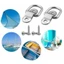 AWNGD 2 / 4 / 6 / 8 Chiếc D Nhẫn Buộc Neo, Liên Kết Kết Nối Trailer Đa Năng D Nhẫn Móc Lashing, Giá Đỡ Gắn Tường Hạng Nặng Bền Đẹp Xe Tải ATV Thuyền Kayak