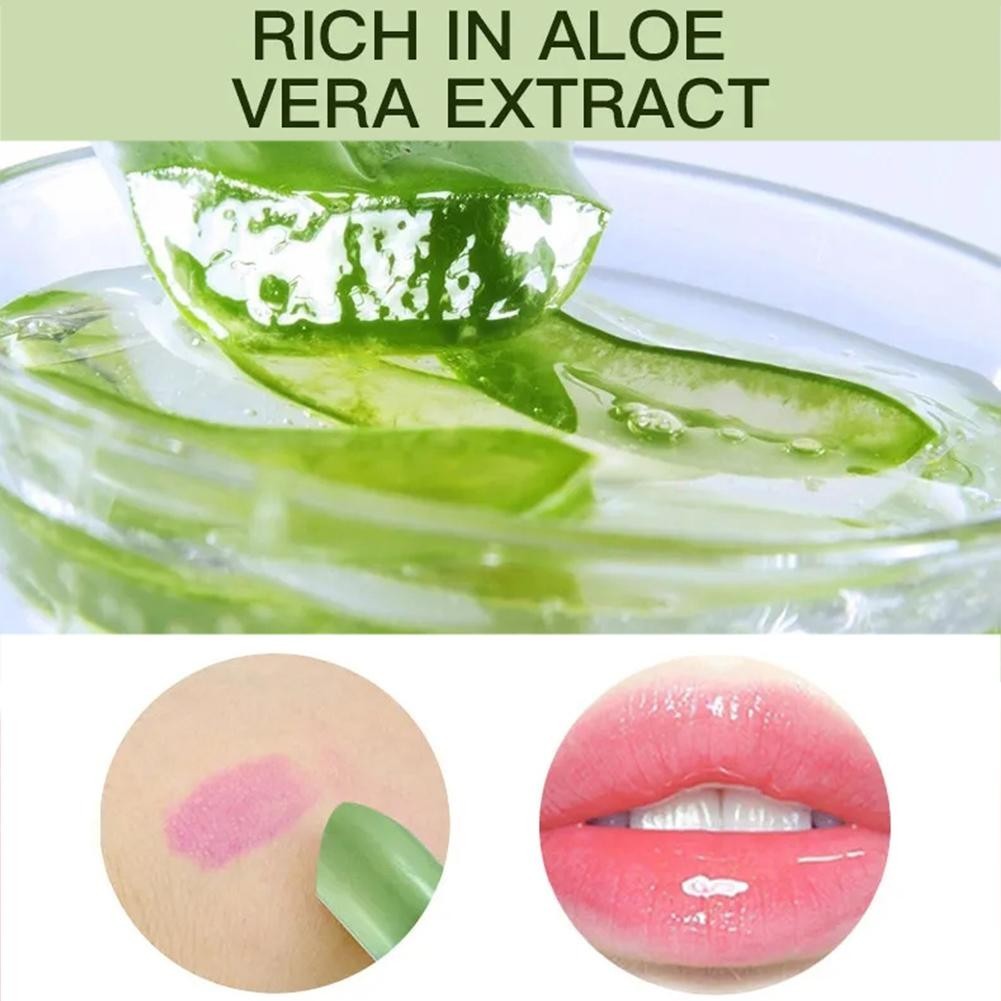 Son môi đổi màu Tint Aloe Vera Son môi chống thấm nước lâu trôi Chăm sóc môi dưỡng ẩm X9X0