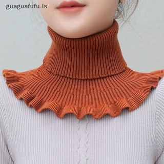 Guaguafufu Giữ ấm và lạnh ngoài trời Phụ nữ Cổ áo giả dệt kim ấm áp Làm dày cổ rùa Khăn quàng cổ giả Khăn quàng cổ có thể tháo rời ls