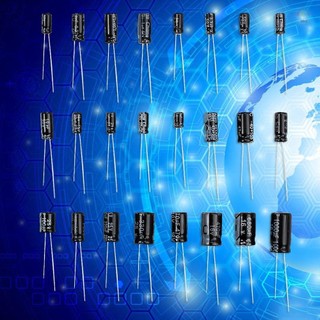 500 Chiếc 24 Giá Trị Nhôm Tụ Điện Phân Các Loại Bộ 10V 16V 25V 50V Kim Loại Điện Phân Tụ Phạm Vi 0.1uF-1000uF Có Vỏ Nhựa