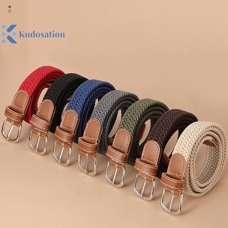 Kudosation Vải Dệt Thắt Lưng Da Không Đục Lỗ Quần Jean Nữ Phù Hợp Với Xu Hướng Thắt Lưng Co Giãn