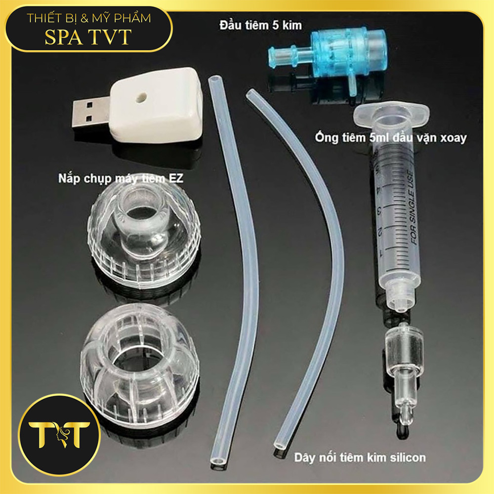 Phụ Kiện Thay Thế Máy Tiêm Tinh Chất EZ AMMI MJ, Kim 5 Kim 9, Xi Lanh, Ống Dẫn, Cục Lọc