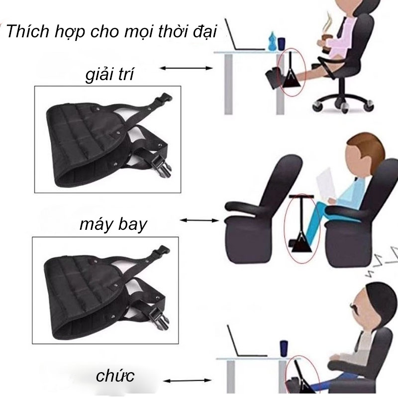 Võng gác chân treo ghế ô tô,dây đai gác chân nghỉ ngơi xe hơi,văn phòng,Hoàn hảo cho việc đi du lịch