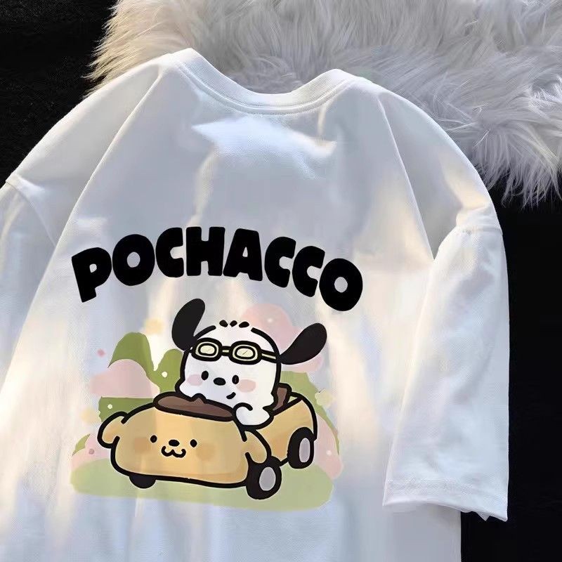 2025 Pochacco Hoạt Hình Áo Thun Trẻ Em Mùa Hè Thiết Kế Độc Đáo Hợp Thời Trang Rời Phù Hợp Với Đồ Chơi