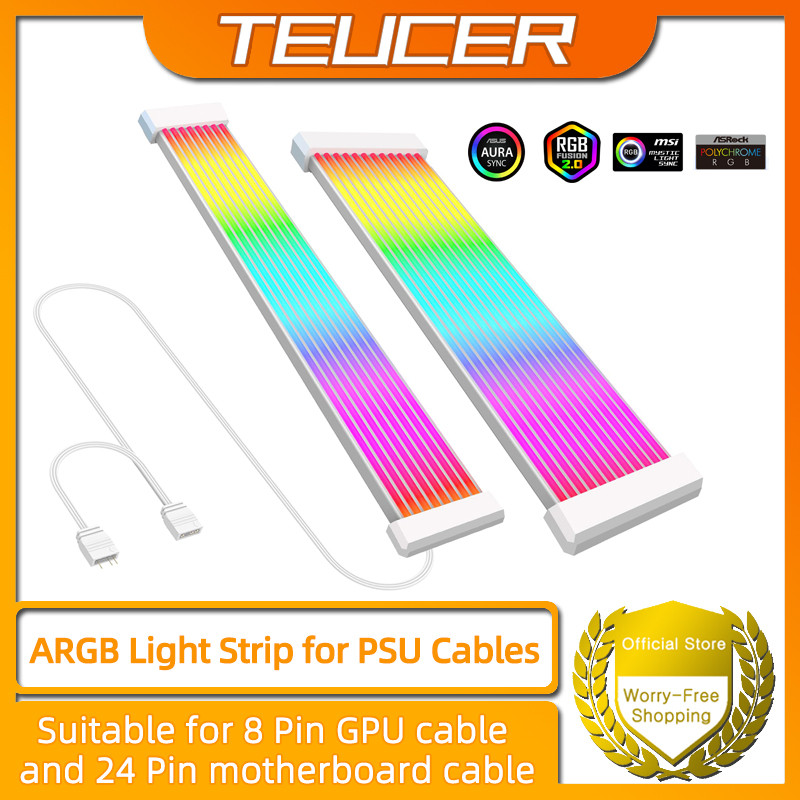 Dải đèn PC RGB Thích hợp cho cáp PSU Cáp GPU PC RGB 5V 3Pin ARGB Đồng ...