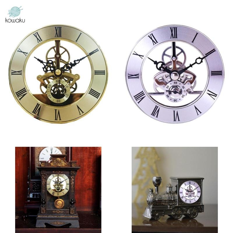 Kohaku Đồng Hồ Tròn Chèn 12.6cm Đồng Hồ Thay Thế Yên Tĩnh Cổ Điển Tự Làm Cơ Chế Đồng Hồ Kẻ Sọc Đầu Đồng Hồ Trang Trí Nhà Trường Văn Phòng