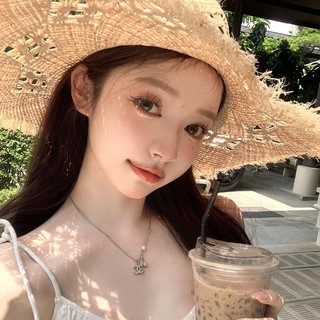 ✨2025 Vành Lớn Raffia Mũ Rơm Nữ Đi Biển Du Lịch Kỳ Nghỉ Chống Nắng Mũ Chống Nắng Mũ Chống Nắng Rỗng Che Mặt Mũ 25.4.8