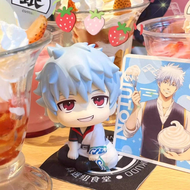 Gintama Tra Cứu Đồ Chơi 10cm Hijikata Toushirou Sakata Gintoki Nhân Vật Hành Động Ngồi Búp Bê Phiên Bản Q PVC Sưu Tập Tượng
