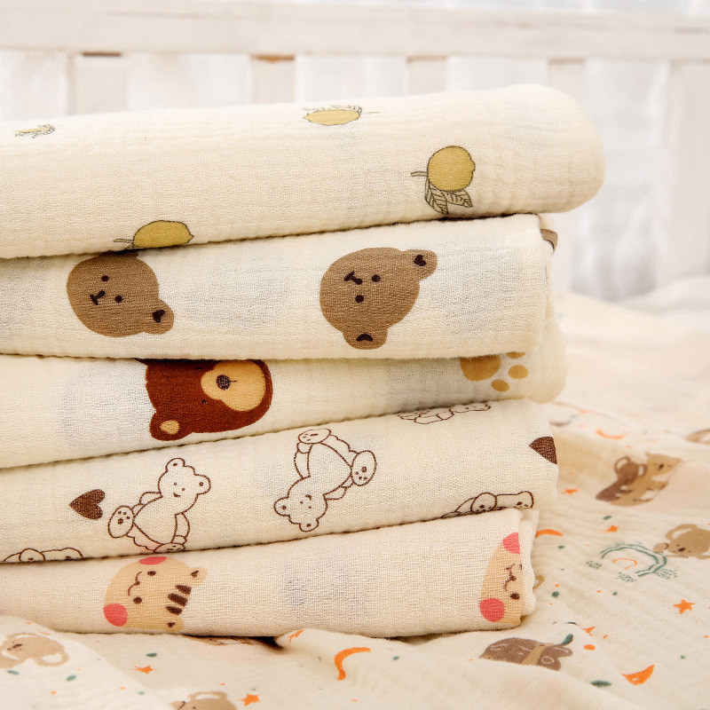 Khăn tắm xô muslin 2 lớp cao cấp,đa năng phong cách Hàn,mềm,thấm hút tốt,ko bụi vải, có thể làm chăn cho bé (70x80cm)