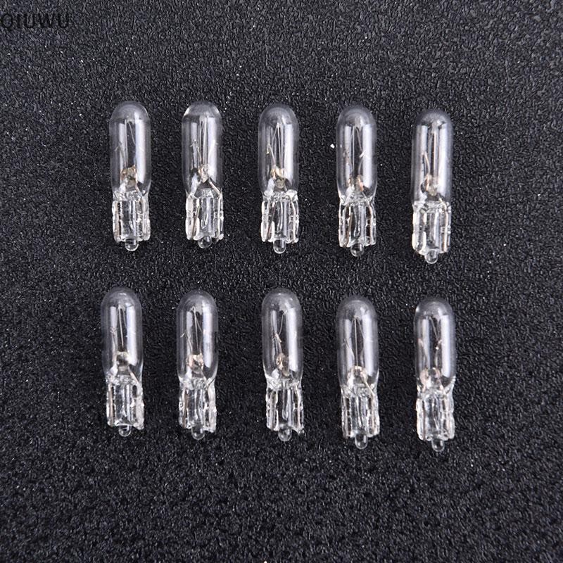 Qiuwu 10 Chiếc 12V 1.2W T5 Bóng Đèn Thủy Tinh Bảng Điều Khiển Dụng Cụ Bóng Đèn Phanh.