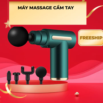 MÁY MASSAGE CẦM TAY , Máy massage cầm tay mini đấm lưng mát xa trị liệu cổ vai gáy 4 đầu 6 chế độ