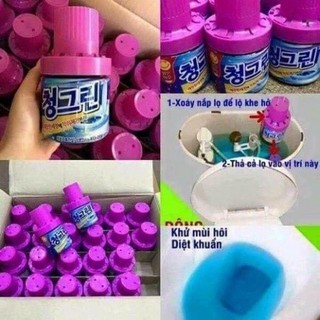 Lọ thả bồn cầu khử mùi diệt khuẩn 180g nắp xoay thông minh hàng xuất Nhật Bản