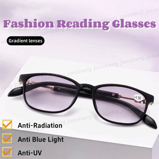 + 100 ~ + 400 Kính Đọc Sách Chống Bức Xạ Cho Nữ Ống Kính Chuyển Màu Thời Trang Chống Ánh Sáng Xanh Kính Mắt Chống Tia uv