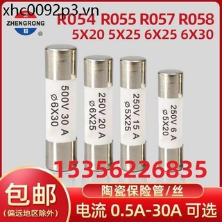 Nóng chảy tích cực R058 / 500V / 6x30mm Ống cầu chì gốm ống tròn RO58-0.5A-30A Cầu chì Zhenghao