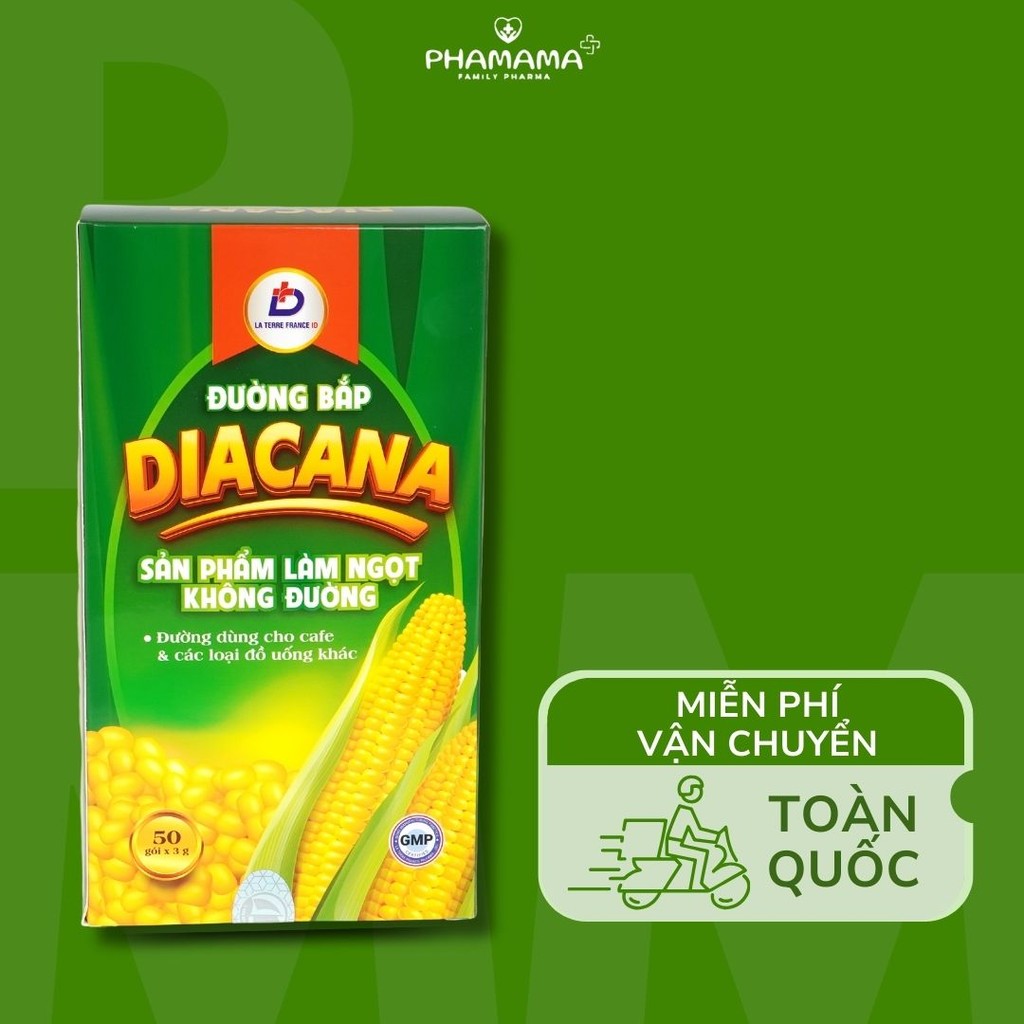 Ảnh Đường Ăn Kiêng Diacana khuyên dùng cho người tiểu đường, người đang ăn kiêng (hộp 50 gói) 1