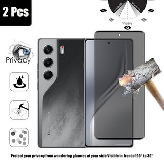 Tecno Camon 40 2 Chiếc Kính Cường Lực Chống Gián Điệp Bảo Vệ Màn Hình Riêng Tư Cho Tecno Camon 40 30s 30 20 Pro Premier 4G 5G