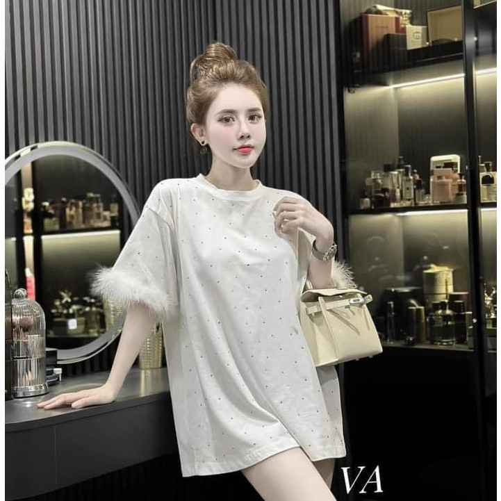 Áo Thun Đá Lông Ống Tay KCloset Áo Phông Cotton Khô Dày Dặn Dáng Rộng Nữ Tính NA110