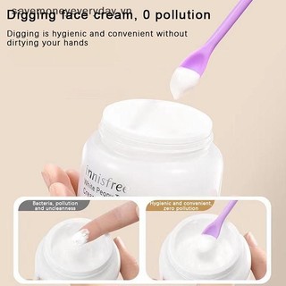 [savemoneyeveryday] Bộ Dụng Cụ Cạo Muỗng Silicon 2 Trong 1 Mỹ Phẩm Dạng Lỏng Kem Nền Mặt Thìa Cạo Mặt Dụng Cụ Chăm Sóc Da Hai Đầu [vn]