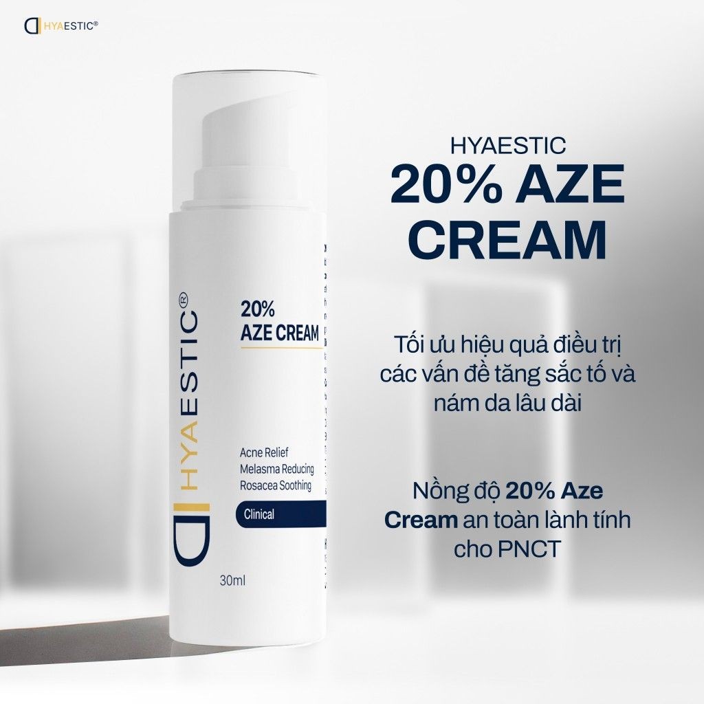 Kem loại bỏ mụn và ƞám chuyên sâu Hyaestic 20% AZE Cream chai 30ml