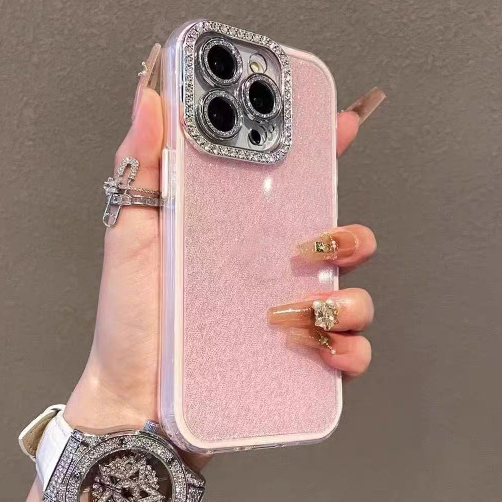 Ốp Điện Thoại Phim Ống Kính Lấp Lánh Cho iPhone 17 Pro Max 16 Plus 15 14 13 12 11 Vỏ Bảo Vệ Chống Sốc