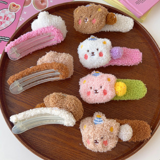 [3-5 Ngày Đến] Kẹp Tóc Gấu Bông Sang Trọng Lớn 12cm Thiết Kế Hoạt Hình Dễ Thương, Phụ Kiện Tóc Vải Mềm Cho Nữ Bé Gái Sử Dụng & Tiệc Hàng Ngày