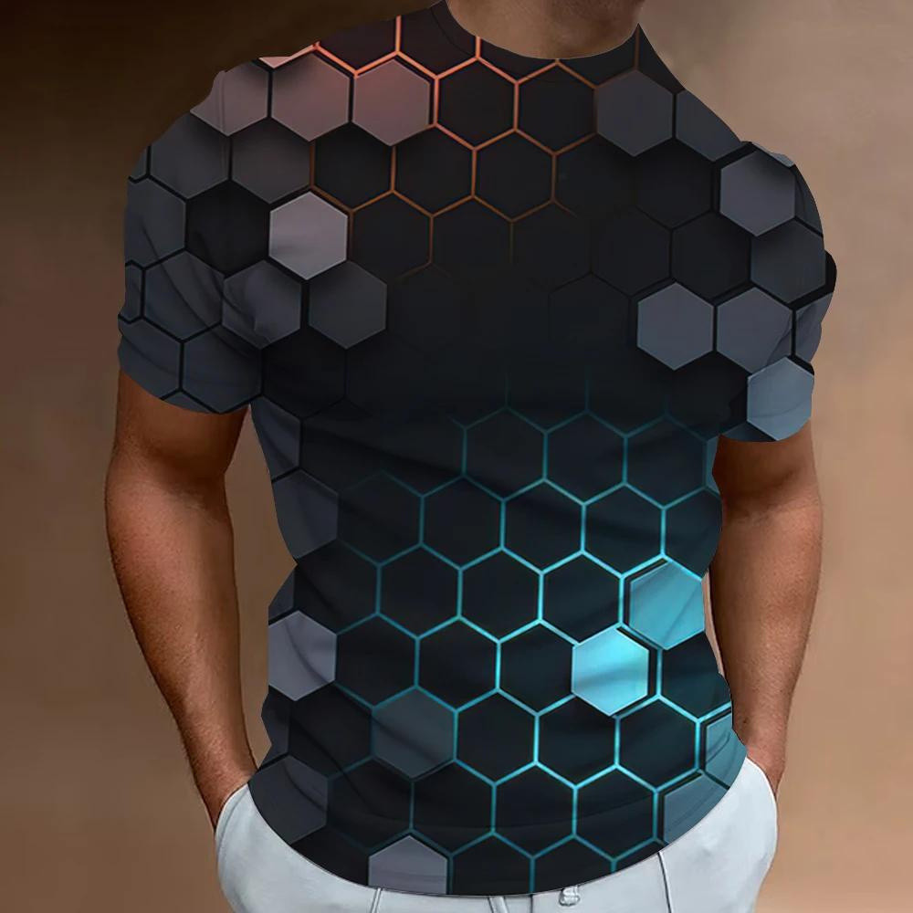 Áo thun in hình Mecha 3D thời trang cho nam, hài hước, phong cách Cyberpunk Harajuku, áo oversized, cổ tròn, tay ngắn, áo mùa hè đường phố