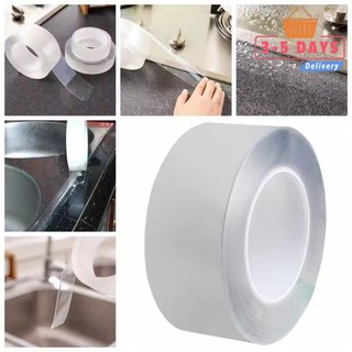 [3-5 Ngày Đến] Băng Khoảng Cách Chống Thấm Nước Tự Dính 1Mx5cm - Acrylic Trong Suốt Cho Tường Nhà Bếp / Phòng Tắm, Niêm Phong Mạnh Không Có Dư Lượng Băng Nâng Cấp Nhà Có Thể Tháo Rời
